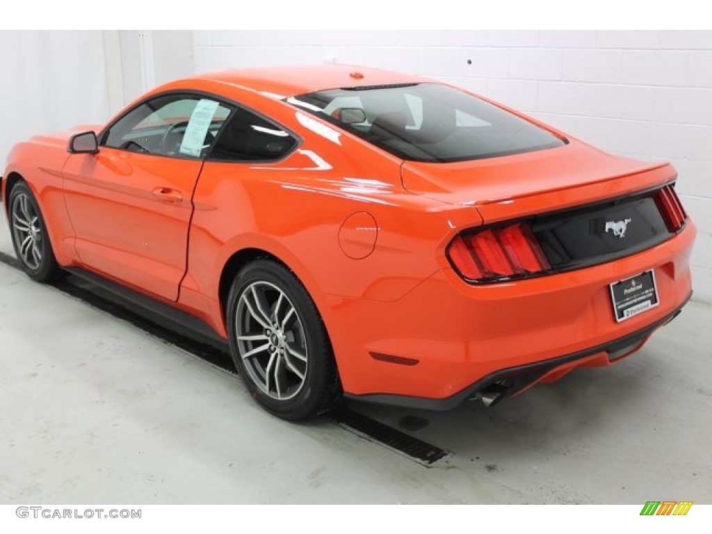 2015 Mustang EcoBoost Premium Coupe - Competition Orange / Ebony photo #4