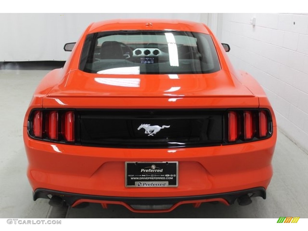 2015 Mustang EcoBoost Premium Coupe - Competition Orange / Ebony photo #5