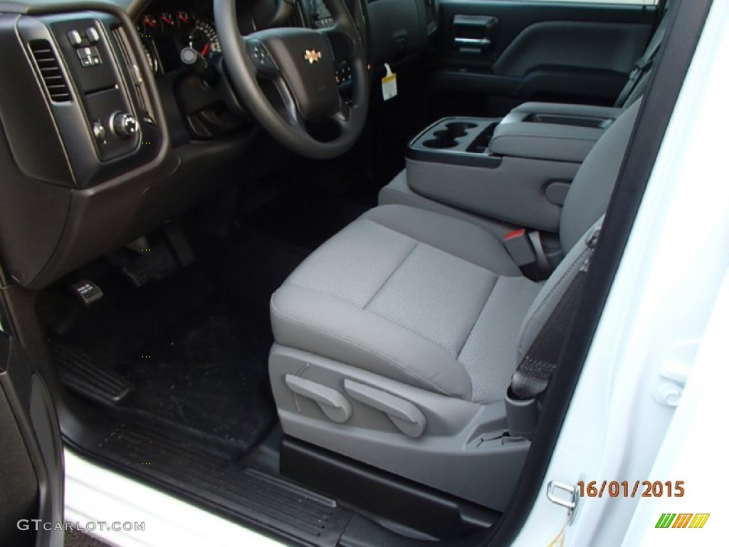 2015 Silverado 1500 WT Double Cab - Summit White / Jet Black photo #3