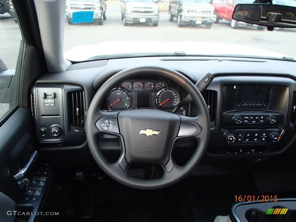 2015 Silverado 1500 WT Double Cab - Summit White / Jet Black photo #6