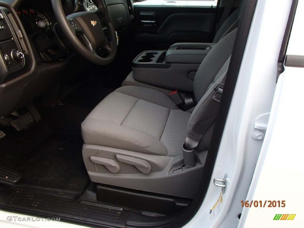 2015 Silverado 1500 WT Double Cab - Summit White / Dark Ash/Jet Black photo #3