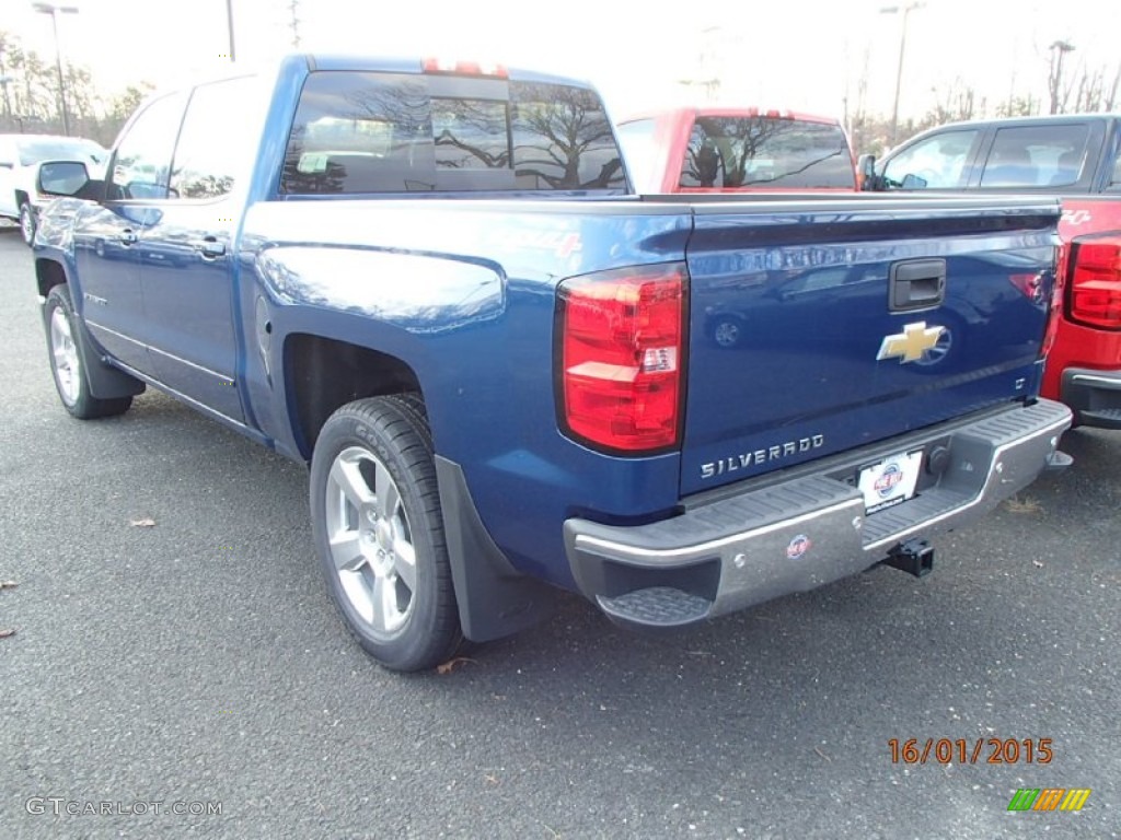 2015 Silverado 1500 LT Crew Cab 4x4 - Deep Ocean Blue Metallic / Jet Black photo #2