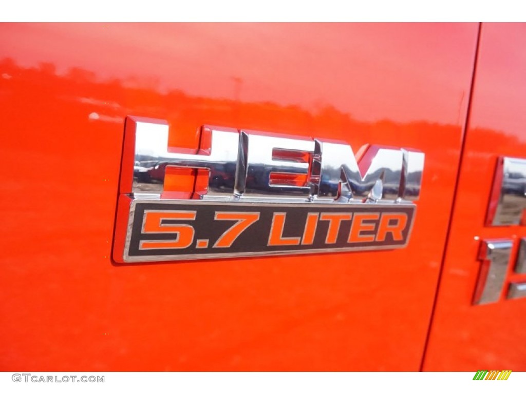 2015 1500 Big Horn Quad Cab - Flame Red / Black/Diesel Gray photo #5