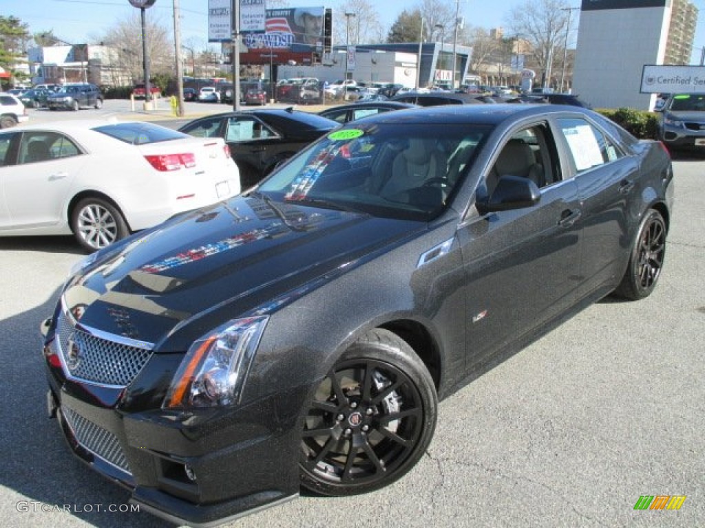 2013 CTS -V Sedan - Black Diamond Tricoat / Light Titanium/Ebony photo #2