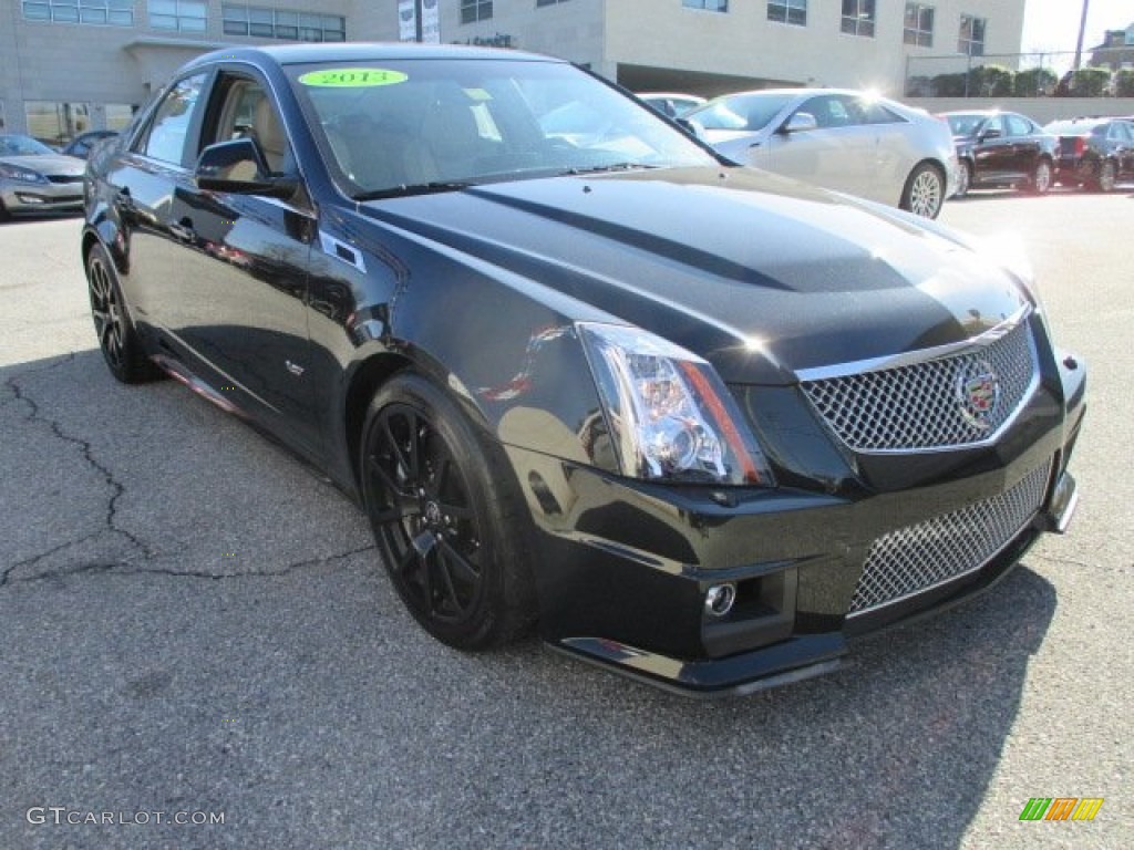 2013 CTS -V Sedan - Black Diamond Tricoat / Light Titanium/Ebony photo #8