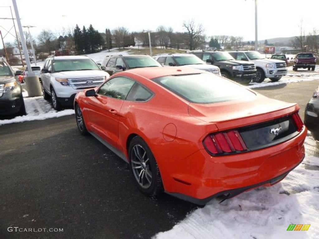2015 Mustang EcoBoost Premium Coupe - Competition Orange / Ebony photo #3