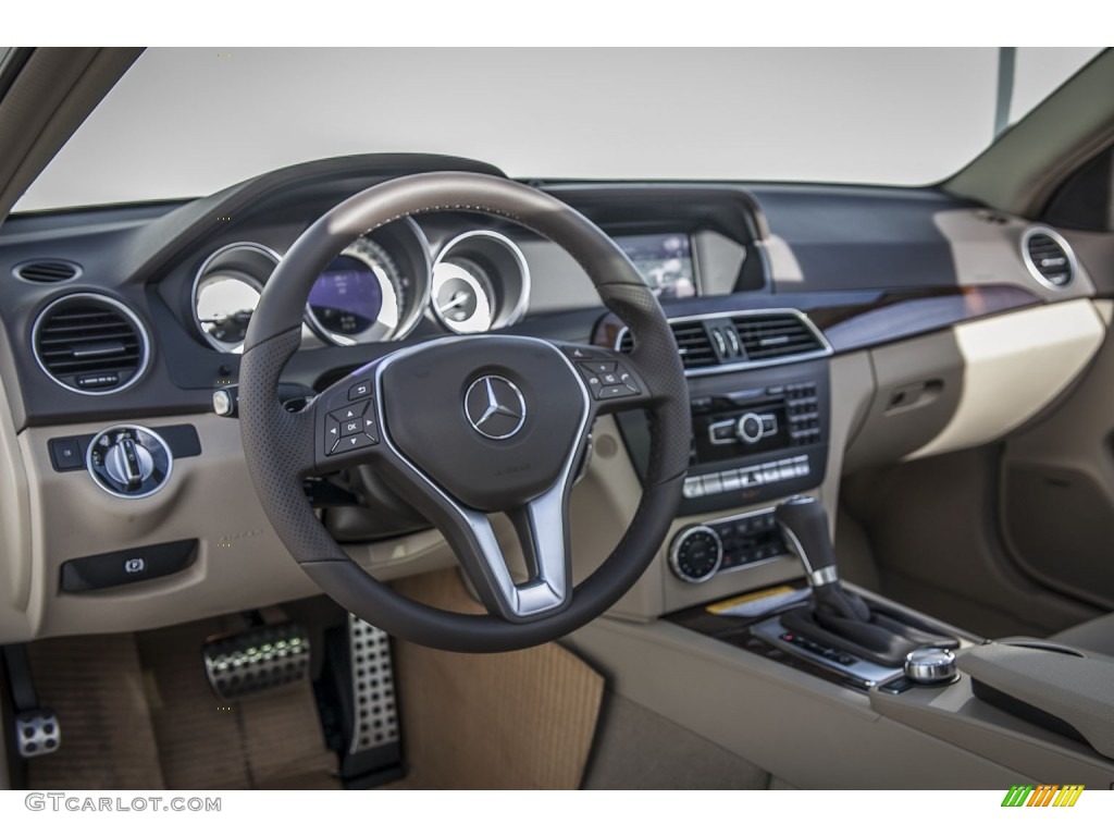 2015 Mercedes-Benz C 350 Coupe Almond Beige/Mocha Dashboard Photo #100797362