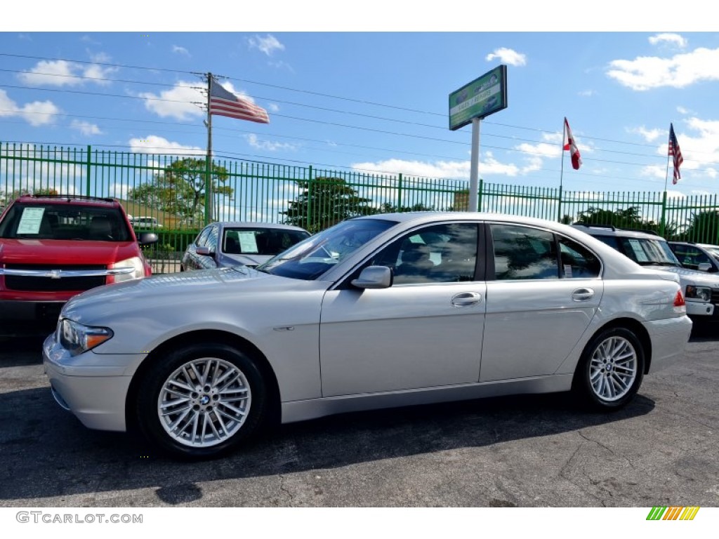 2004 7 Series 745i Sedan - Titanium Silver Metallic / Black/Black photo #4