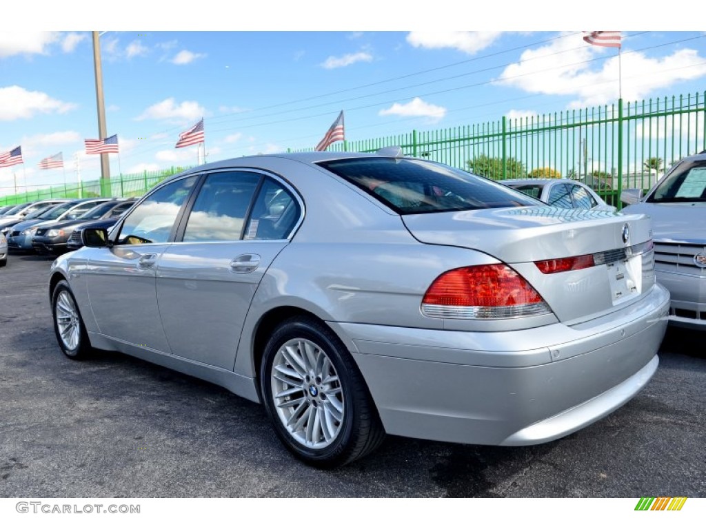 2004 7 Series 745i Sedan - Titanium Silver Metallic / Black/Black photo #7