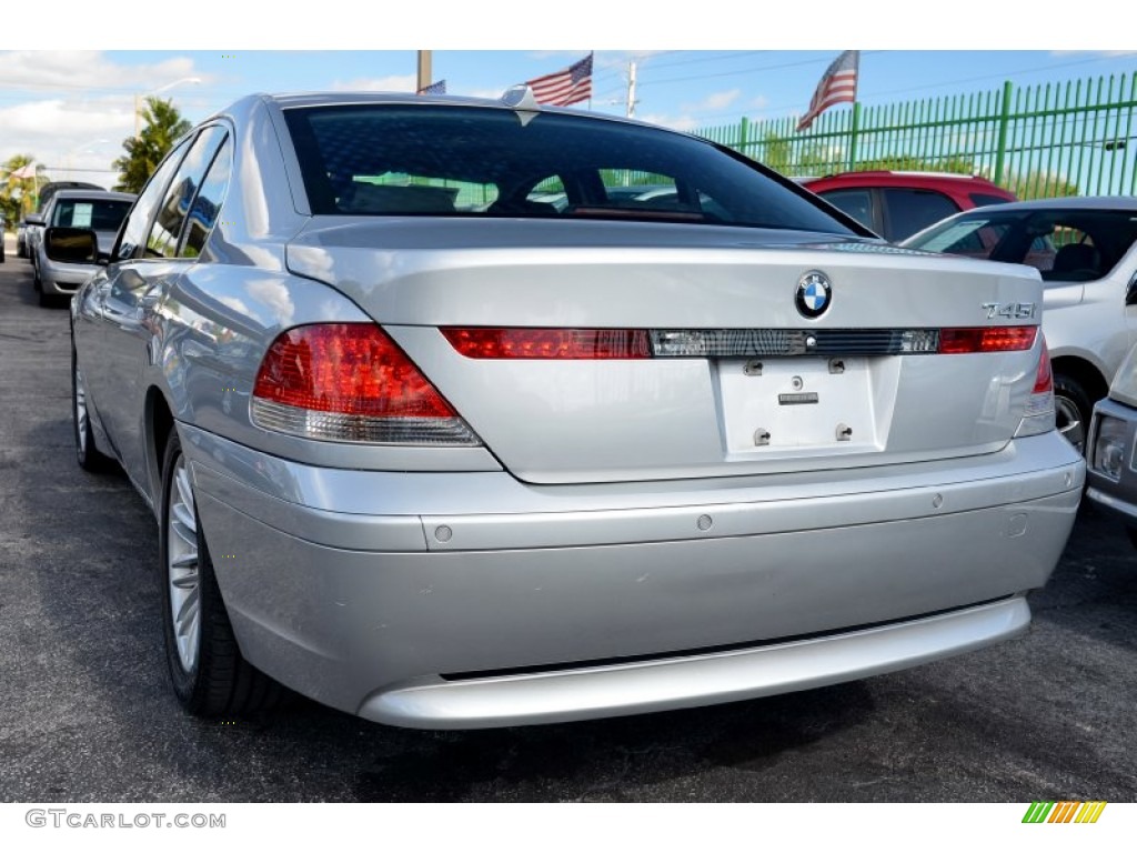 2004 7 Series 745i Sedan - Titanium Silver Metallic / Black/Black photo #9