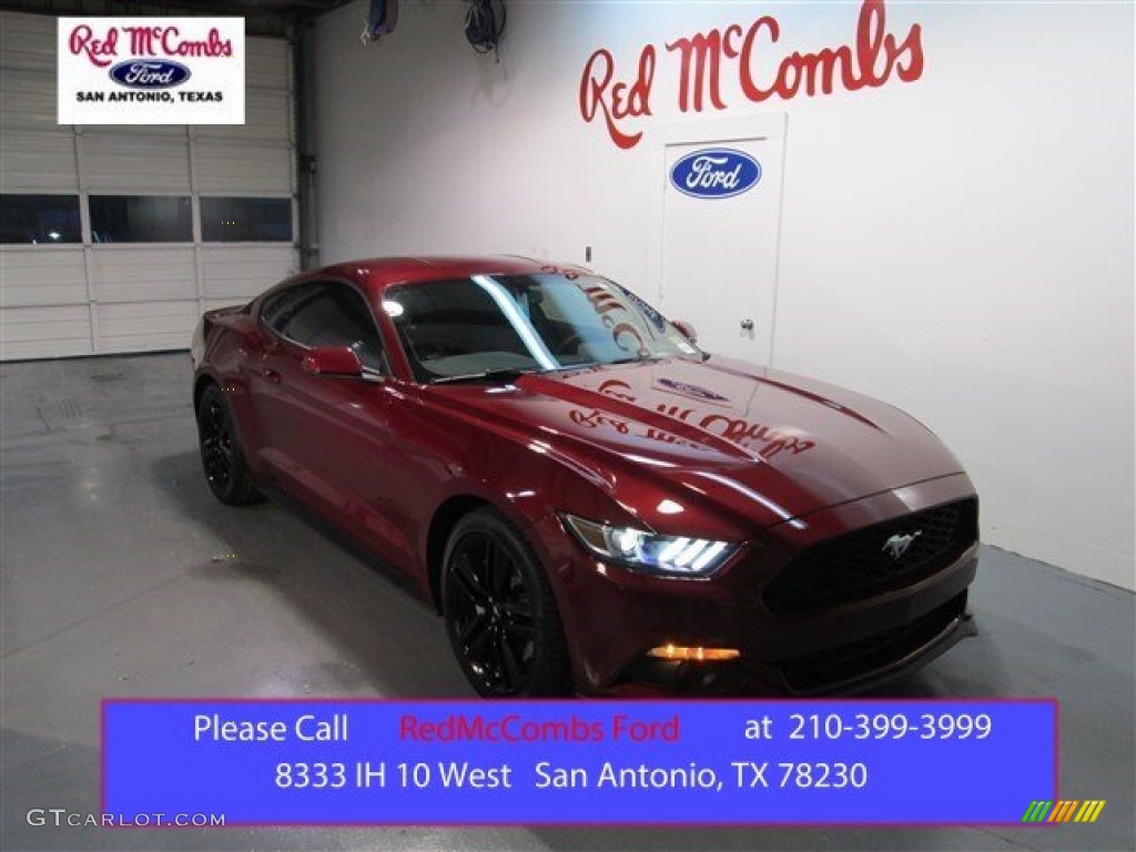 2015 Mustang EcoBoost Premium Coupe - Ruby Red Metallic / Ebony photo #1
