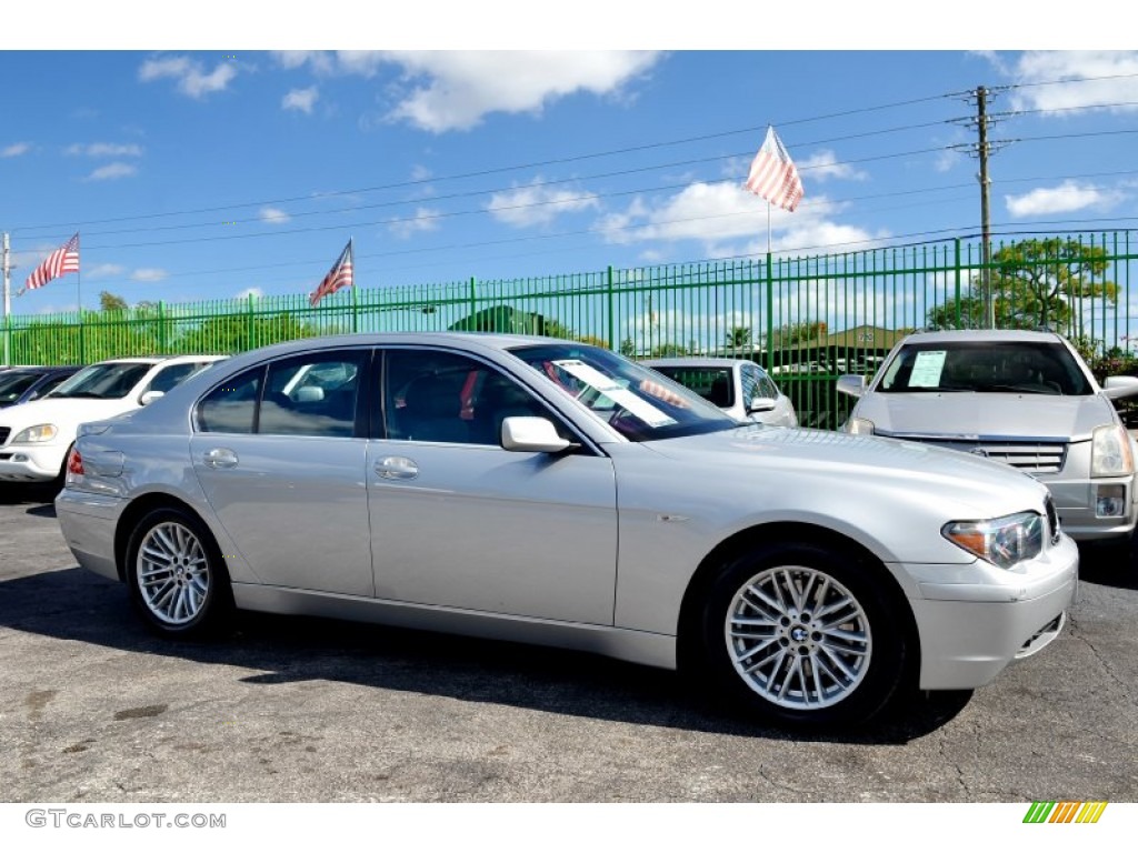 2004 7 Series 745i Sedan - Titanium Silver Metallic / Black/Black photo #65