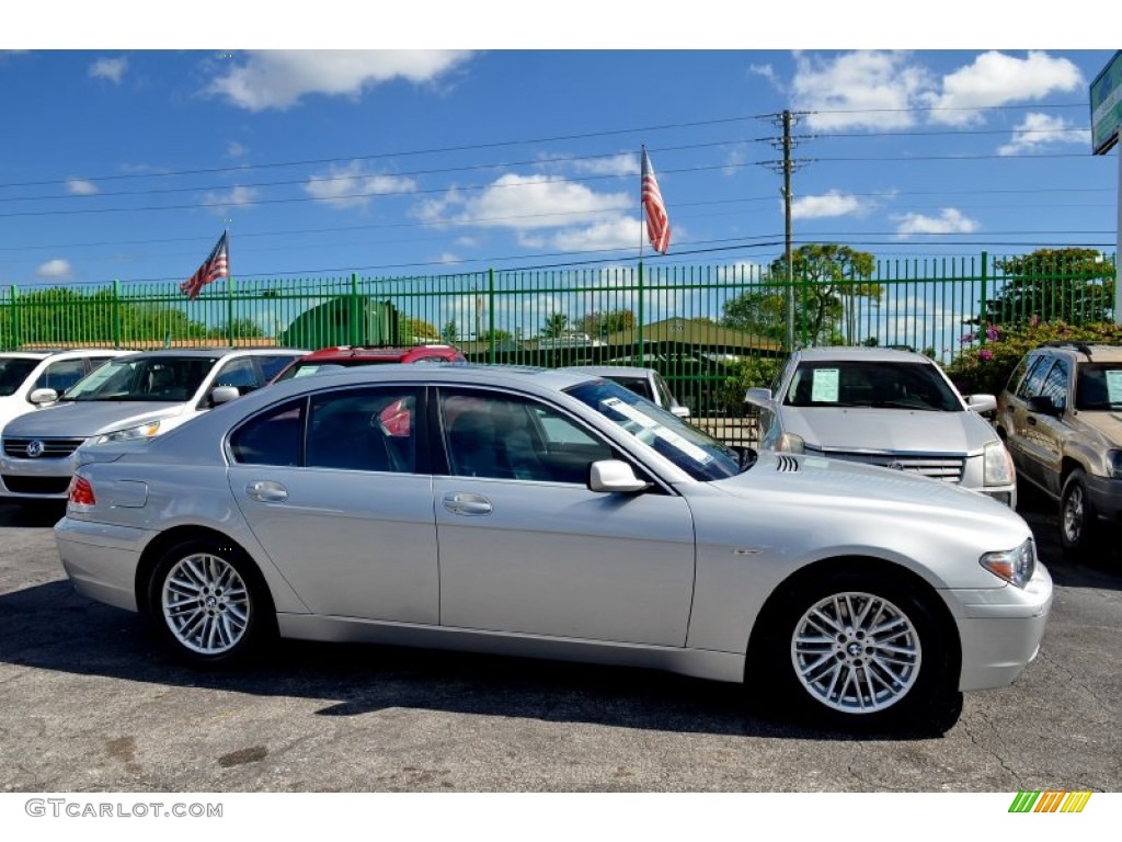 2004 7 Series 745i Sedan - Titanium Silver Metallic / Black/Black photo #66