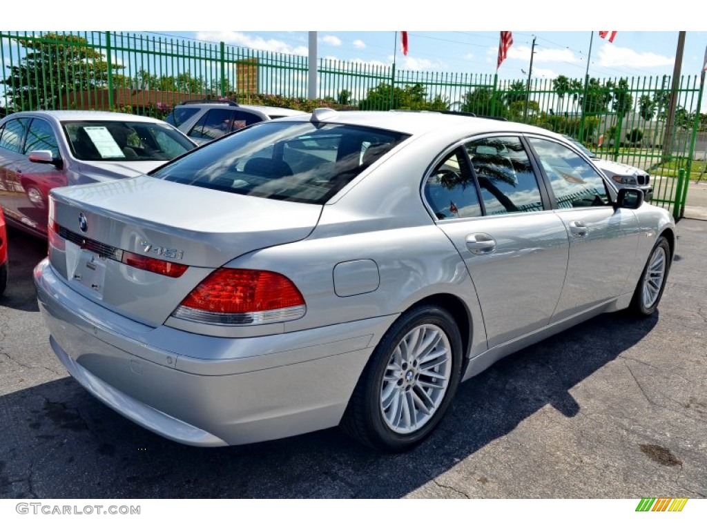 2004 7 Series 745i Sedan - Titanium Silver Metallic / Black/Black photo #68