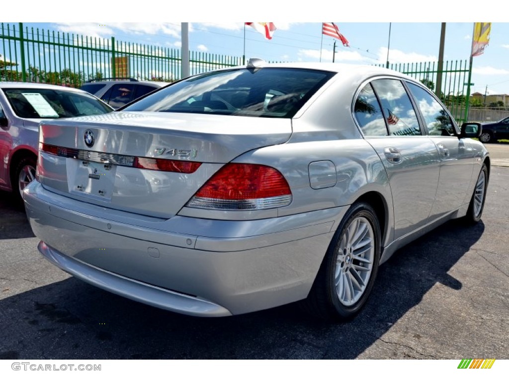 2004 7 Series 745i Sedan - Titanium Silver Metallic / Black/Black photo #69