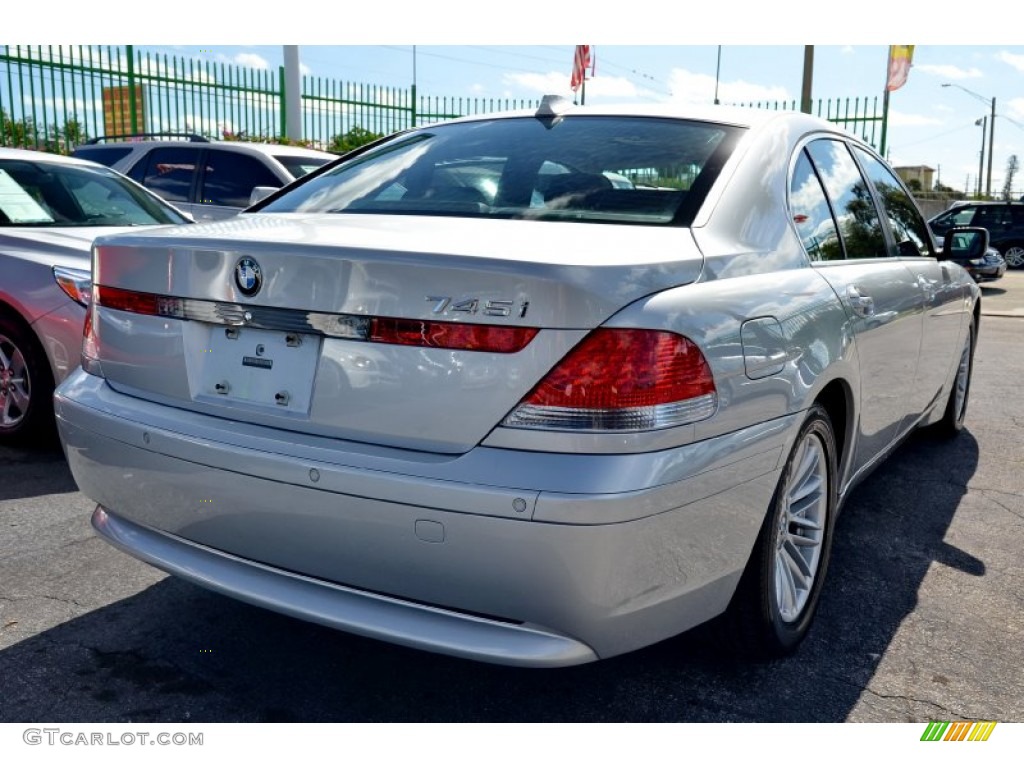 2004 7 Series 745i Sedan - Titanium Silver Metallic / Black/Black photo #70