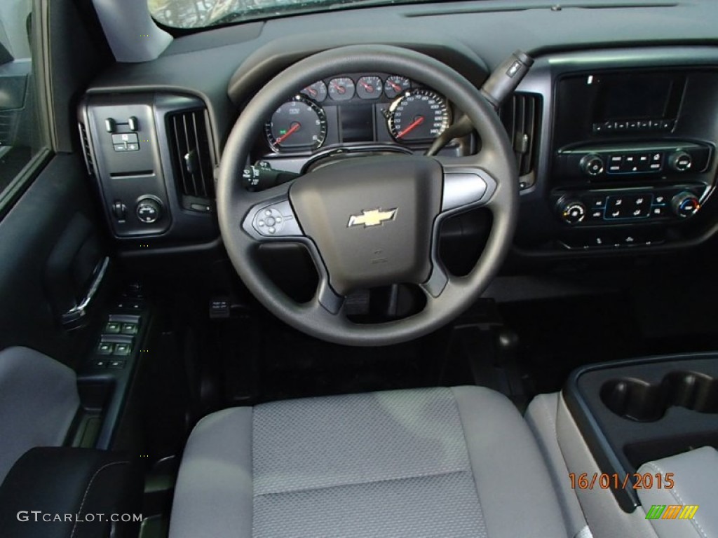 2015 Silverado 1500 WT Crew Cab 4x4 - Rainforest Green Metallic / Dark Ash/Jet Black photo #5