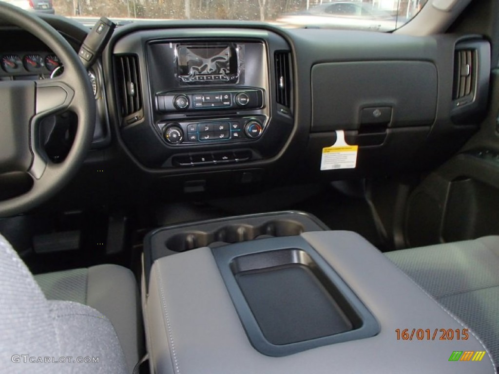 2015 Silverado 1500 WT Crew Cab 4x4 - Rainforest Green Metallic / Dark Ash/Jet Black photo #6