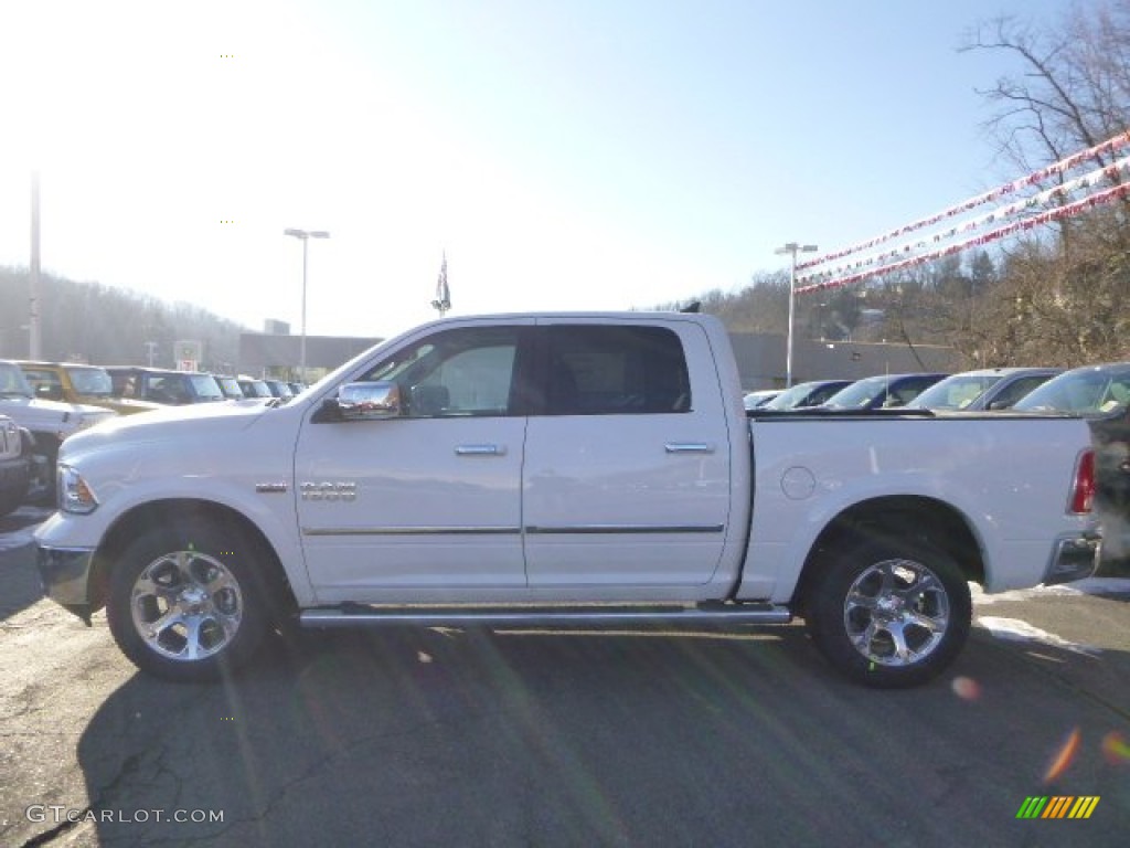 2015 1500 Laramie Crew Cab 4x4 - Bright White / Black photo #2