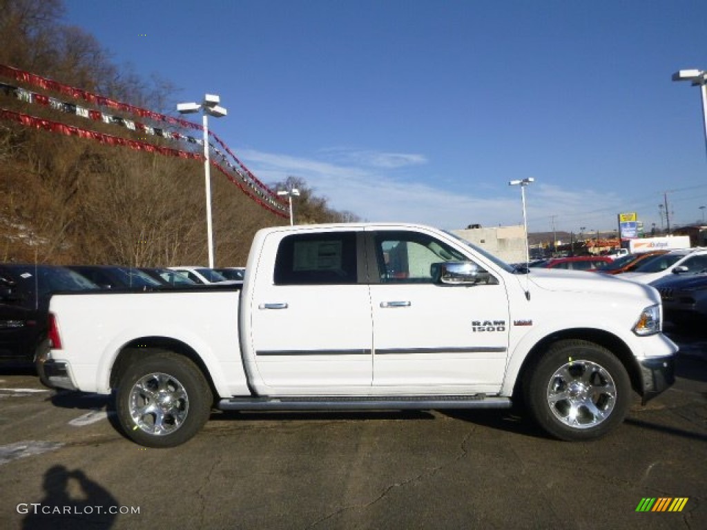 2015 1500 Laramie Crew Cab 4x4 - Bright White / Black photo #6