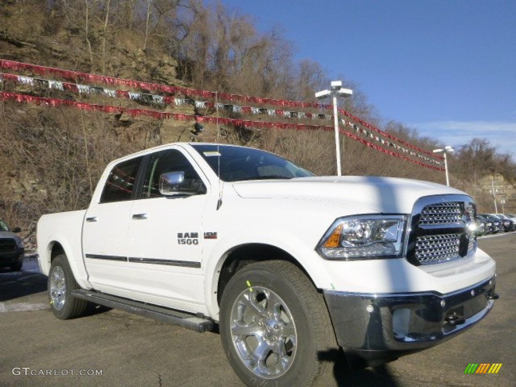 2015 1500 Laramie Crew Cab 4x4 - Bright White / Black photo #7