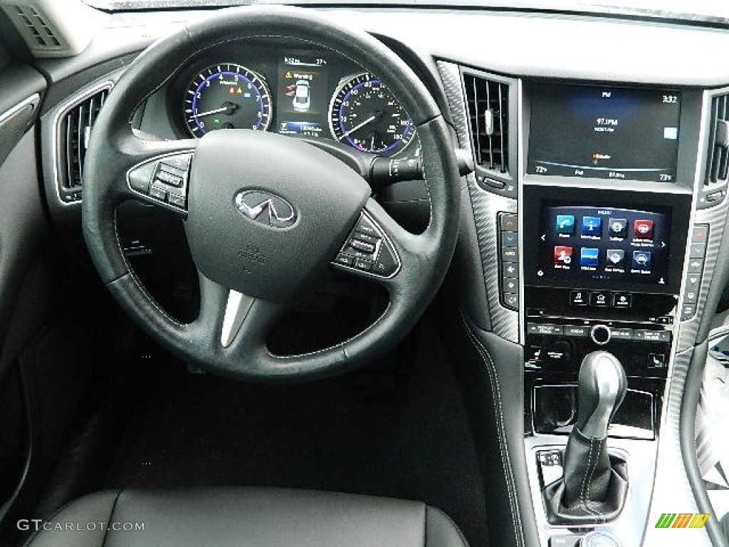 2014 Infiniti Q 50 3.7 AWD Graphite Dashboard Photo #100809296