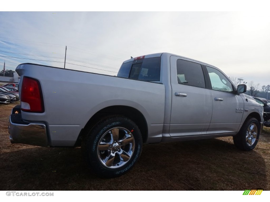 2015 1500 Big Horn Crew Cab - Bright Silver Metallic / Black/Diesel Gray photo #3