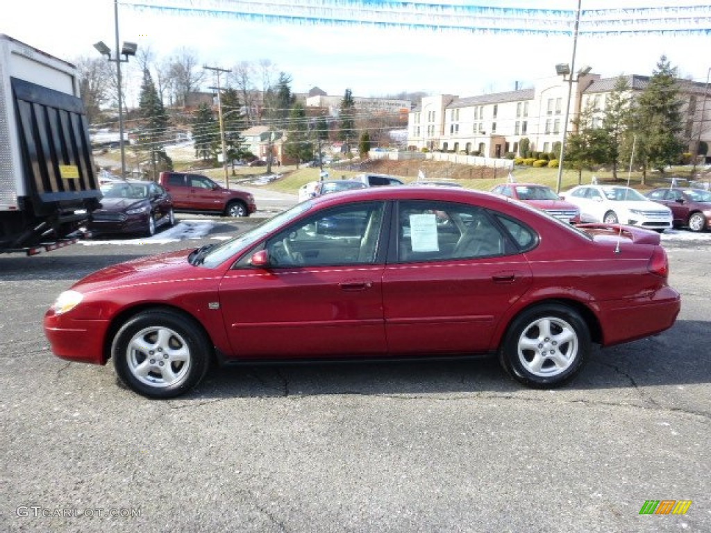 2003 Taurus SES - Matador Red Metallic / Medium Parchment photo #4