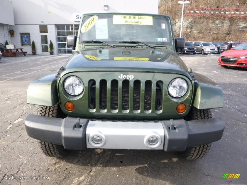 2009 Wrangler Unlimited Sahara 4x4 - Jeep Green Metallic / Dark Slate Gray/Medium Slate Gray photo #8