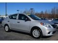 Brilliant Silver 2014 Nissan Versa 1.6 S Sedan Exterior
