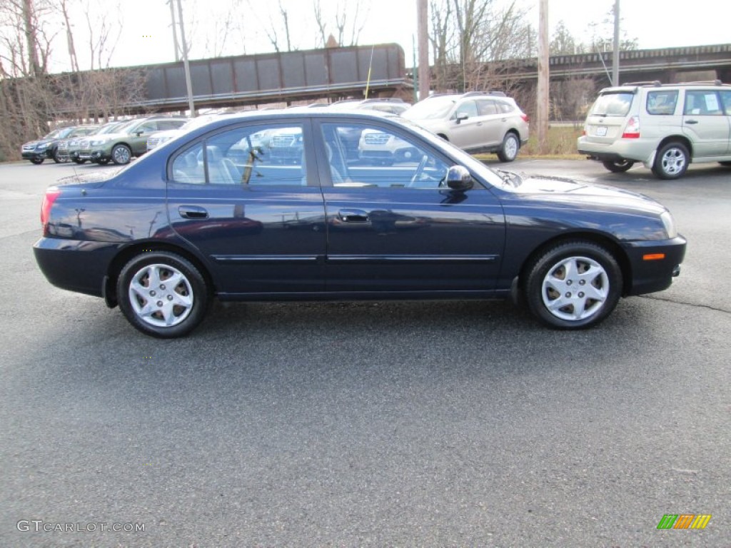 2005 Elantra GLS Sedan - Moonlit Blue / Gray photo #5