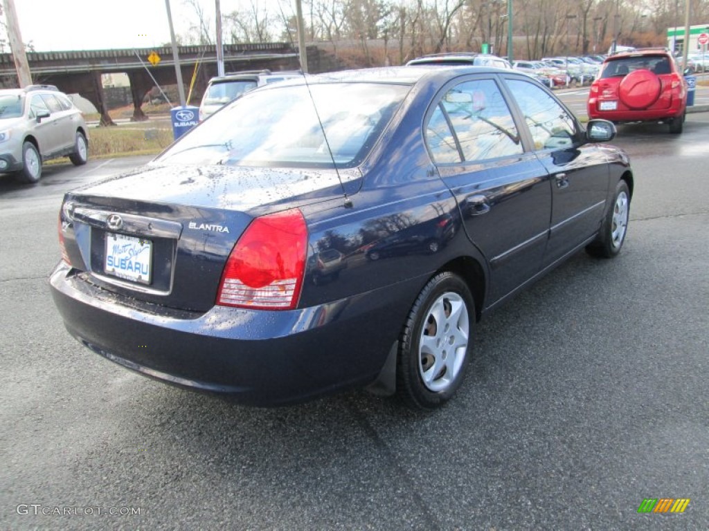2005 Elantra GLS Sedan - Moonlit Blue / Gray photo #6
