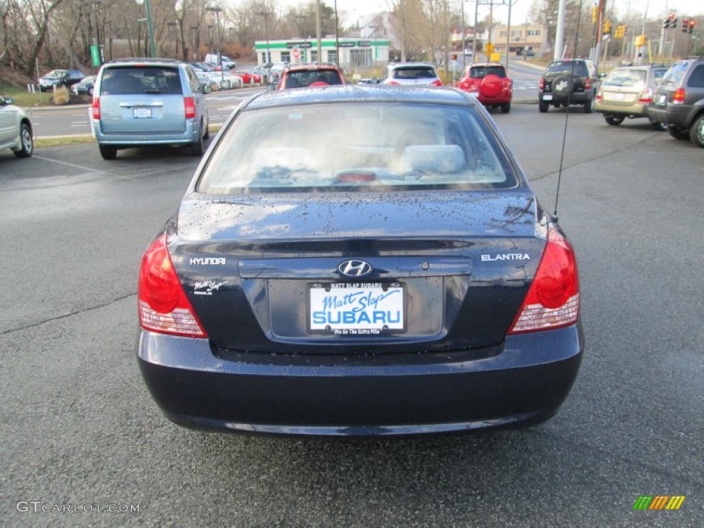 2005 Elantra GLS Sedan - Moonlit Blue / Gray photo #7
