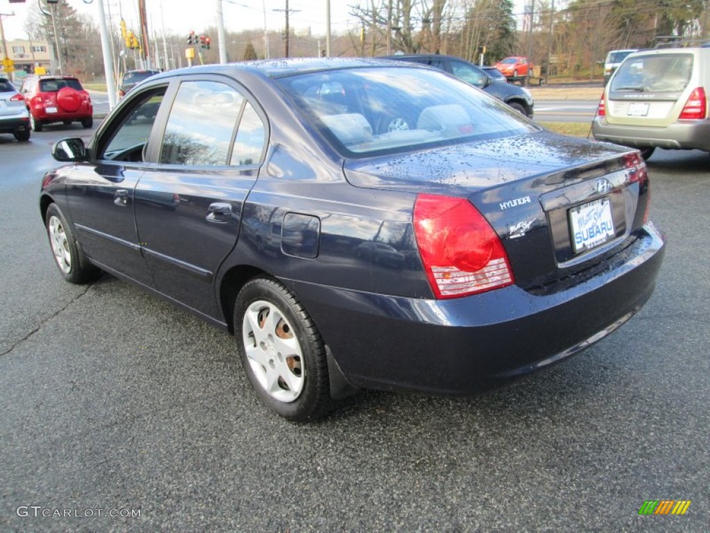 2005 Elantra GLS Sedan - Moonlit Blue / Gray photo #8