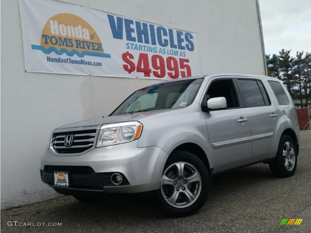 2012 Pilot EX-L 4WD - Alabaster Silver Metallic / Gray photo #1