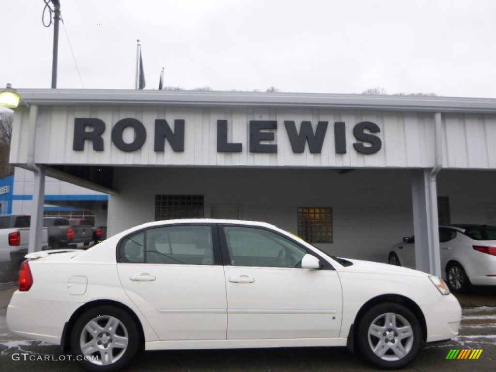 2006 Malibu LT V6 Sedan - White / Titanium Gray photo #1