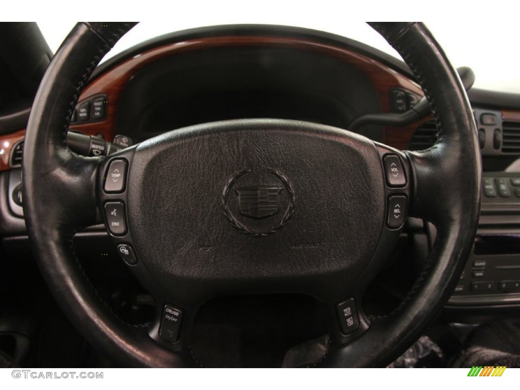2005 Cadillac DeVille Sedan Black Steering Wheel Photo #100820671