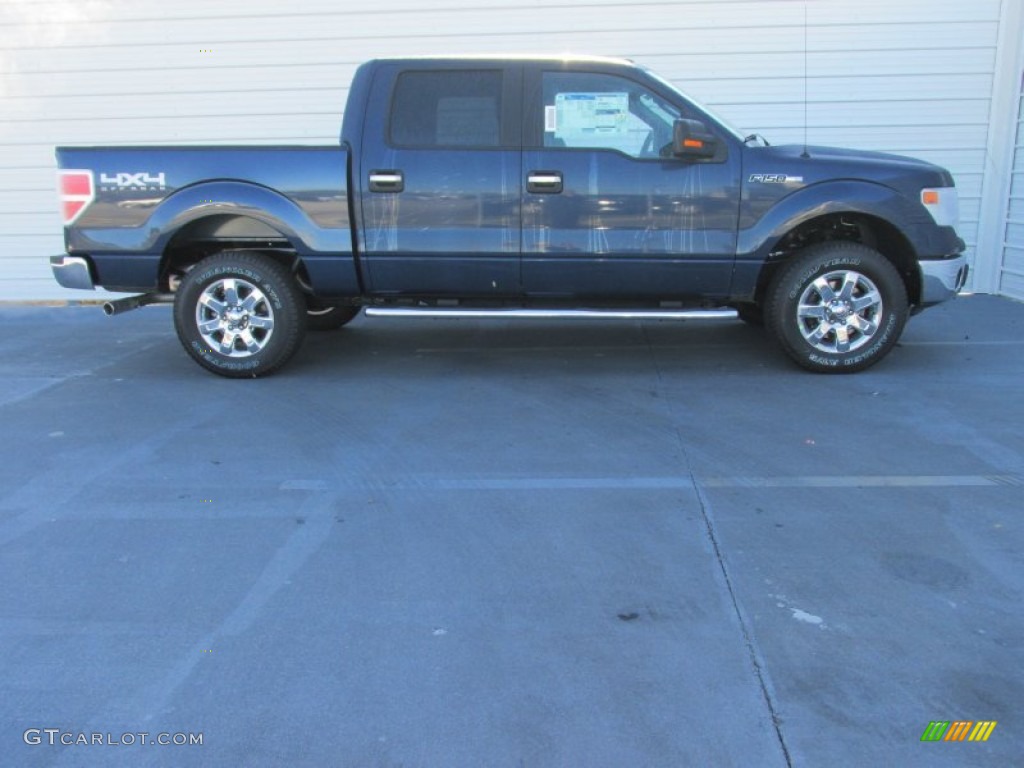 2014 F150 XLT SuperCrew 4x4 - Blue Jeans / Steel Grey photo #3