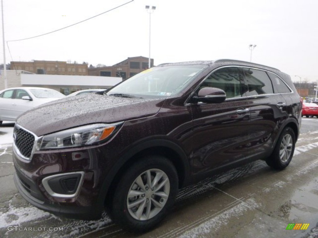 Dark Cherry 2016 Kia Sorento L Exterior Photo #100822276