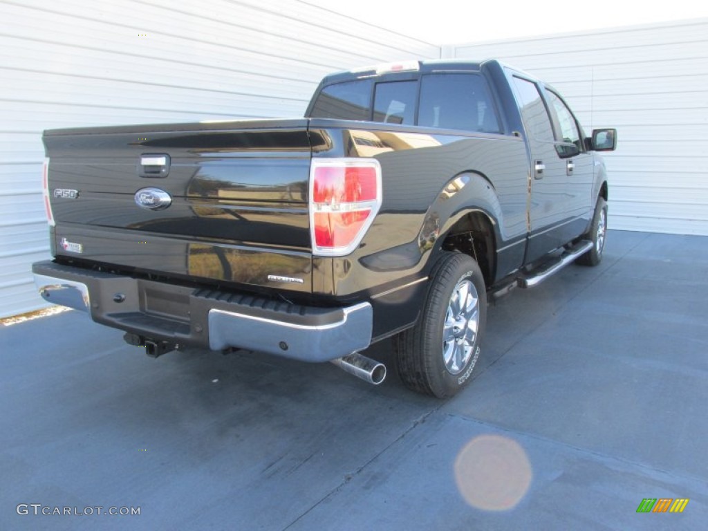 2014 F150 XLT SuperCrew - Tuxedo Black / Steel Grey photo #4