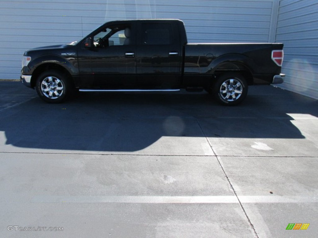 2014 F150 XLT SuperCrew - Tuxedo Black / Steel Grey photo #6