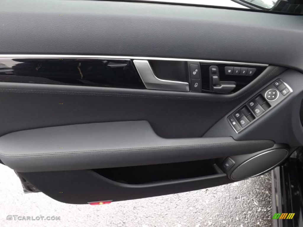 2014 Mercedes-Benz C 63 AMG Black Door Panel Photo #100825345