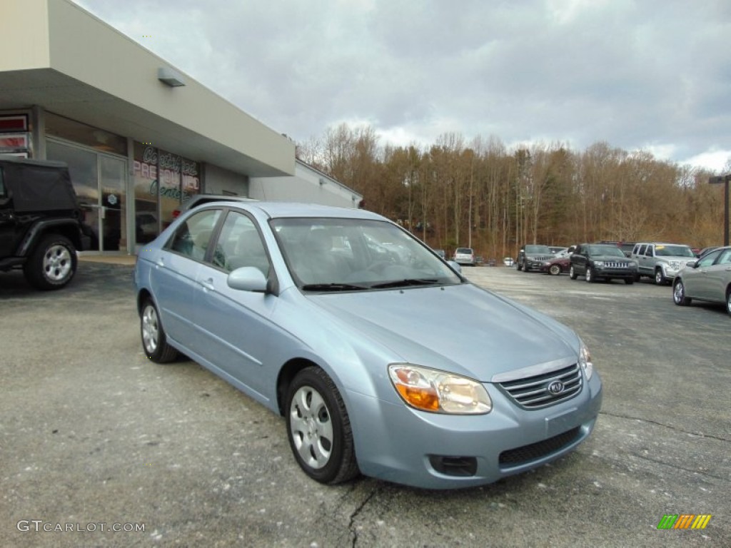 2008 Spectra LX Sedan - Ice Blue / Gray photo #1