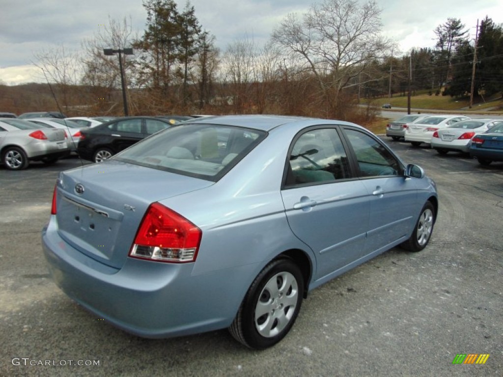 2008 Spectra LX Sedan - Ice Blue / Gray photo #3