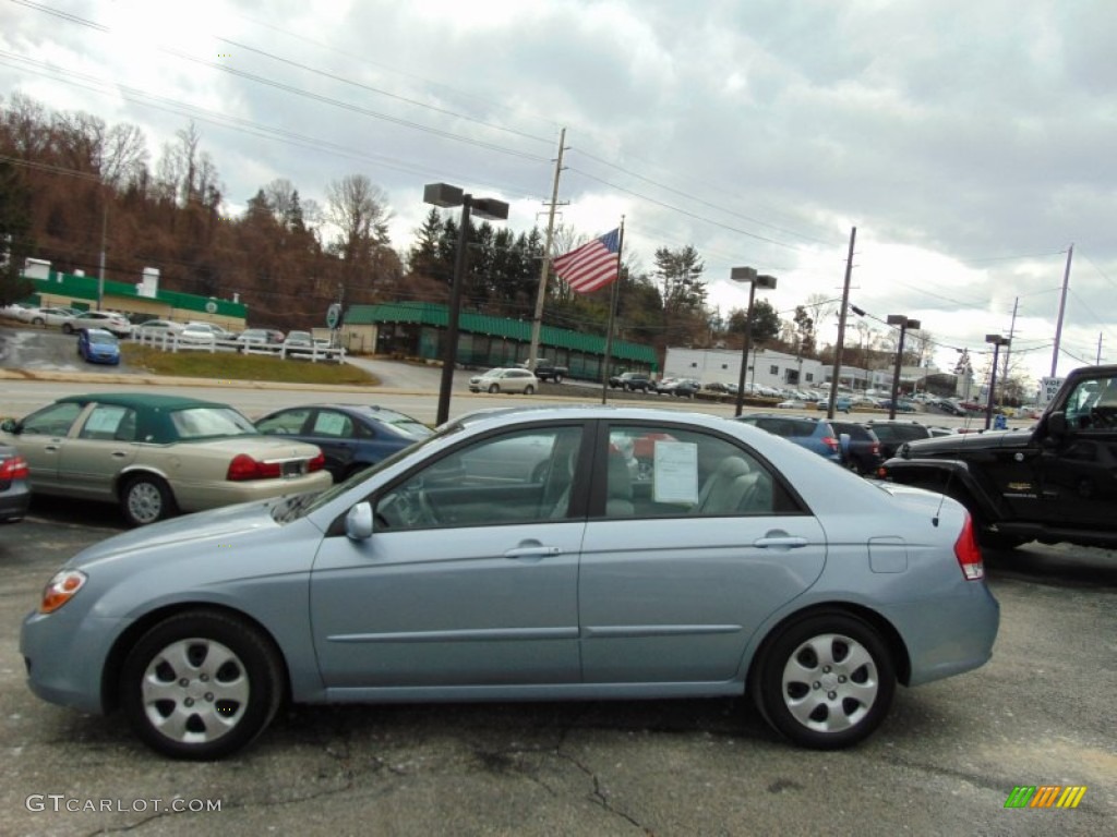 2008 Spectra LX Sedan - Ice Blue / Gray photo #6