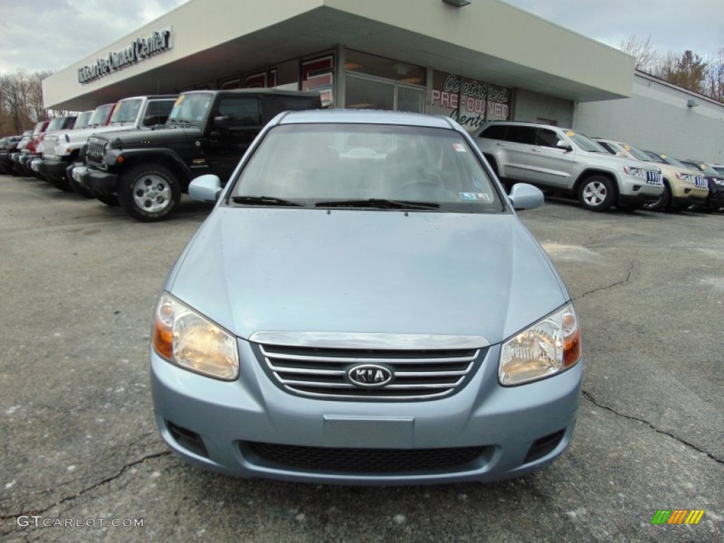 2008 Spectra LX Sedan - Ice Blue / Gray photo #8