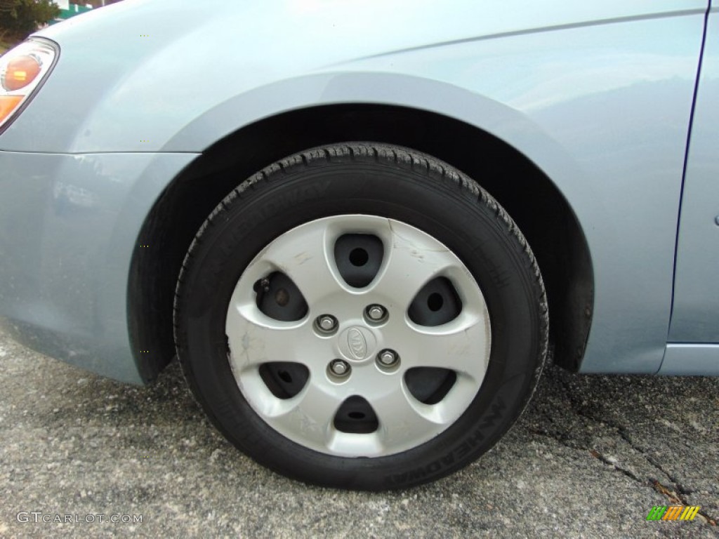 2008 Spectra LX Sedan - Ice Blue / Gray photo #11
