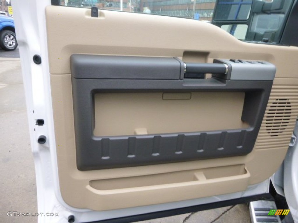 2015 Ford F350 Super Duty Lariat Crew Cab 4x4 Adobe Door Panel Photo #100826308