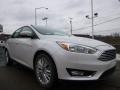 2015 White Platinum Ford Focus Titanium Sedan  photo #5