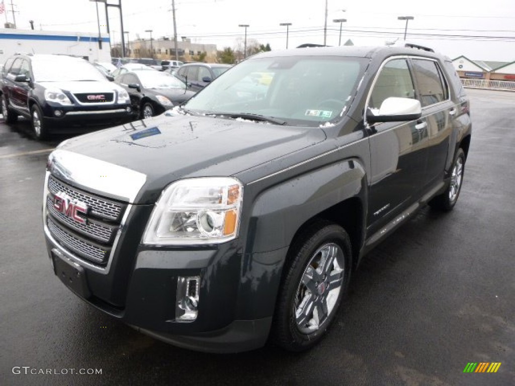 2013 Terrain SLT AWD - Carbon Black Metallic / Jet Black photo #7